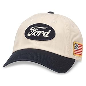 AMERICAN NEEDLE Ford Motors Patch Unisex Adjustable Buckle Strap Baseball Hat