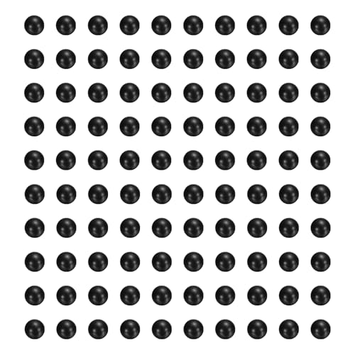 QUARKZMAN 100 STK PP Kunststoff Lagerkugeln 9mm Solide Plastikkugeln G2 Präzision Polypropylen Mini Kugeln Schwarz