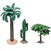 Honbay 3PCS Fake Miniature Trees Model Plastic Artificial Coconut Palm Tree Cactus Plants Statue for DIY Craft Scenery Project (3 Style)