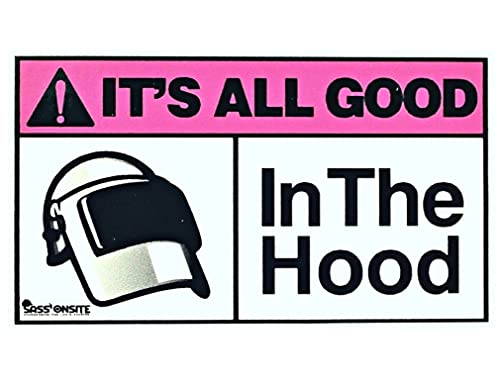 Image of Welding Helmet Toolbox Car Bumper Stickers Decals for Women Welders Iron Workers Tradeswomen and DIY Ladies (Its All Good)