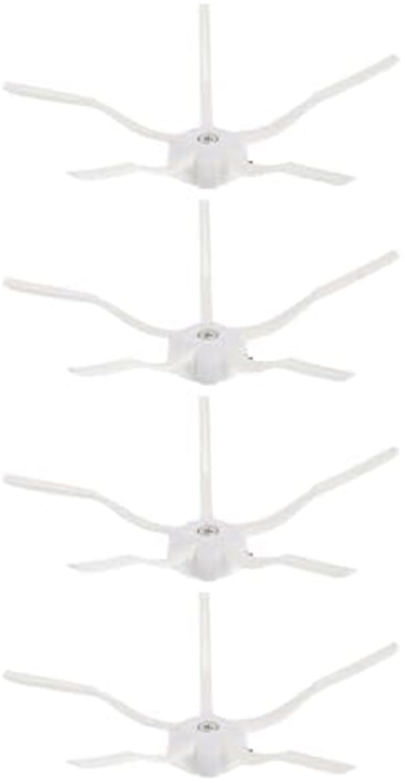 XUBOR Robot Vacuum Mopping Pad Assembly For 4Pcs 5 Arm Side Brush Replacement, Robot Vacuum Cleaner White Hard Floor Edge Set, for Roborock G10s T7s T8 T7splus S7 S8 Spare