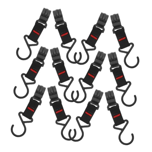 OKUMEYR Camping Hook Rack 15pcs Utility Hooks for Tent Cookware Bag Woven Ribbon