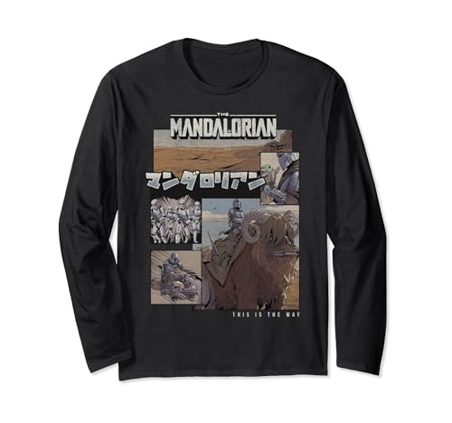 T-shirt Star Wars The Mandalorian à manches longues cadeau original pour fan de manga