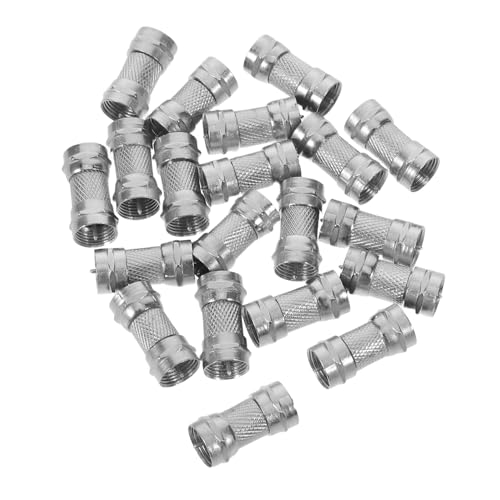 HIAKDOFT 20 Stück Stecker Kupplung Koaxialkabel Verbinder Männlich zu Männlich Gewindeadapter Koaxialkabel Verlängerung Kompatibel für Tv Antenne Sat Anschluss Installieren