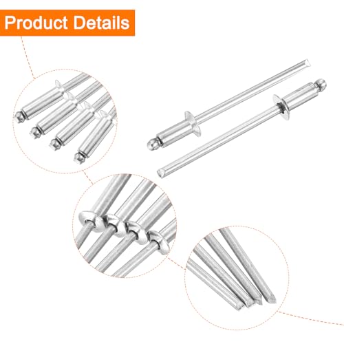 Rivets aveugles en acier 304 pour conduits de ventilation et bateaux