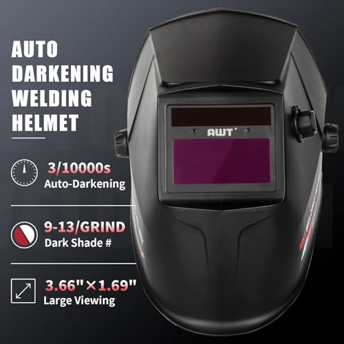 Image of AWT 140Amp MIG Welder Flux Core MIG Welder /Stick /Lift TIG 3 in 1 Welding Machine, Welder Machine 110V-Synergy IGBT Inverter, Portable Gasless Welder Equipment with Welding Helmet