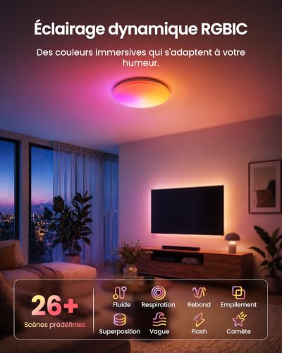 Plafonnier LED 32000LM connecté SwitchBot à intensité variable - 4