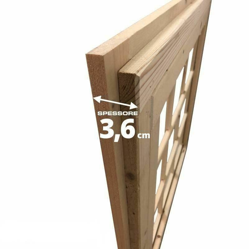 Home Idea Finestra in legno per casetta mis 61 x 81 cm con apertura laterale, Con Plexiglass