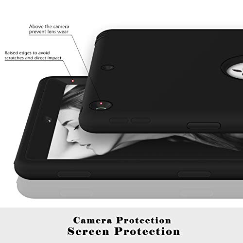 Hocase Ipad 9Th Generation Case, Ipad 10.2 2021 Case, Heavy Duty Shockproof Soft Silicone Rubber Bumper+Hard Plastic Hybrid Protective Case For Ipad 9Th/8Th/7Th Generation 10.2 - Black #TOP3