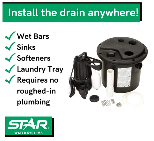 image for Star S1104 Drain Maker Sink Pump System for Wet Bars, Sinks, Water Sof