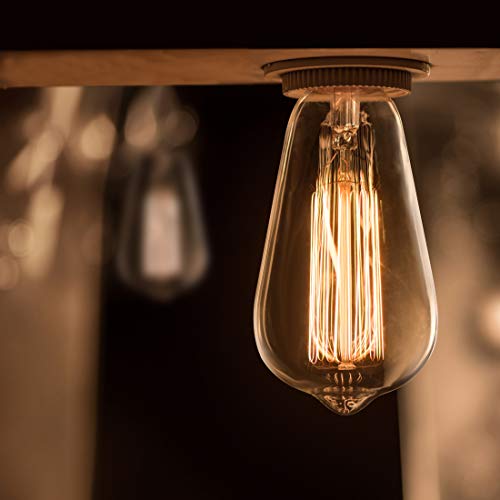 Luxon 8-Pack Edison Bulbs Antique Vintage Style Incandescent Light Bulb Dimmable Amber Warm 60W E26 Base For Wall Sconce Chandelier Retro Fixture #TOP1