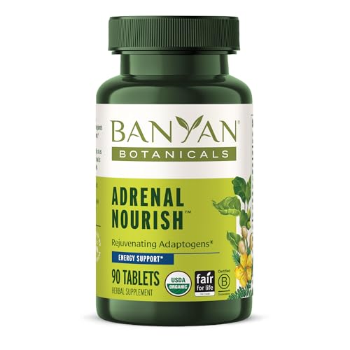 Banyan Botanicals Adrenal Nourish - USDA Certified Organic - 90 Tablets - Balancing Blend for Adrenal Health & Rejuvenation*