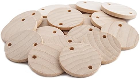 Round 1-1/4 inch Real Wooden Board Tags – Circular Wooden Tags for Birthday Boards, Chore Boards or Other Special Dates (1-1/4 | Bag of 100)