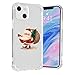 MAYCARI Mikołaj Etui do iPhone 13, Ultrafine, miękkie przezroczyste, interesujące wzór ochronny pokrowiec na zderzak TPU zderzak z 4 poduszkami powietrznymi ochraniacze