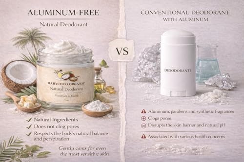 Image of Natural Deodorant Cream for adults - Maximum Strength Odor Protection with Baking soda, Aluminum Free,Fragrance free, Long-Lasting Formula, Handmade in Miami, 3 oz
