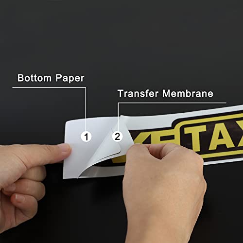 Image of TOMALL 3pcs Fake Taxi Reflective Stickers for Car Bumper Fender Window Waterproof Funny Self Adhesive Vinyl Decal Decoration for SUV Truck Motorcycles Bicycles (B-Yellow)