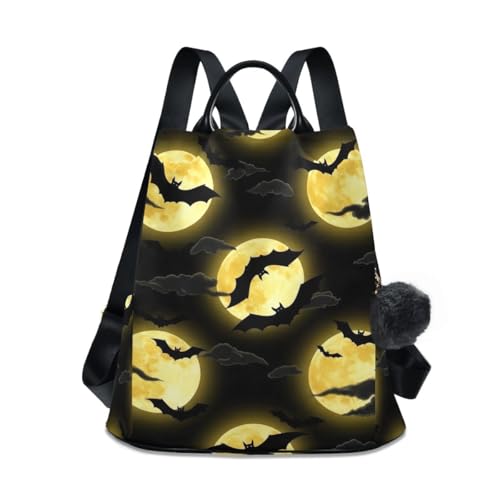 Sac à dos antivol imperméable chauve-souris pour femme avec fermeture sécurisée