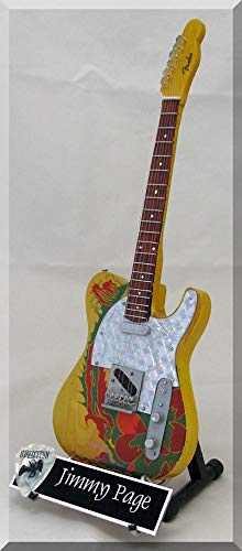 JIMMY PAGE Guitare Miniature Led Zeppelin Telecaster Dragon avec médiator - Les Beatles, Paul McCartney, John Lennon, RIngo Starr, George Harrison JIMMY PAGE Guitare Miniature Led Zeppelin Telecaster Dragon avec médiator – Image 3