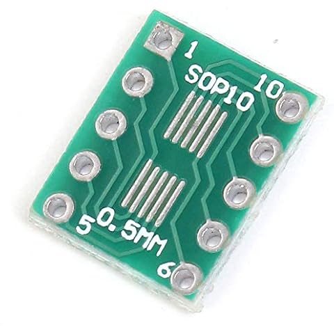 50pcs SOT23 SOP10 MSOP10 Umax SOP23 to DIP10 Pinboard SMD to DIP Adapter Plate 0.5mm/0.95mm to 2.54mm DIP Pin PCB Board Convert Cover