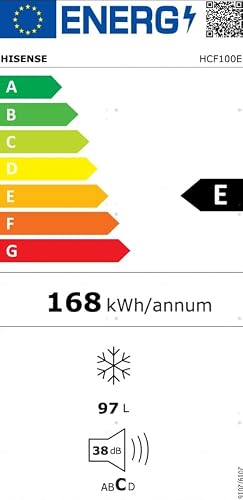 Hisense HCF145E Gefriertruhe, 141 Liter, sehr leise 40 dB, Klasse E, 60,6 × 55,9 × 85,8 cm, weiß - 12