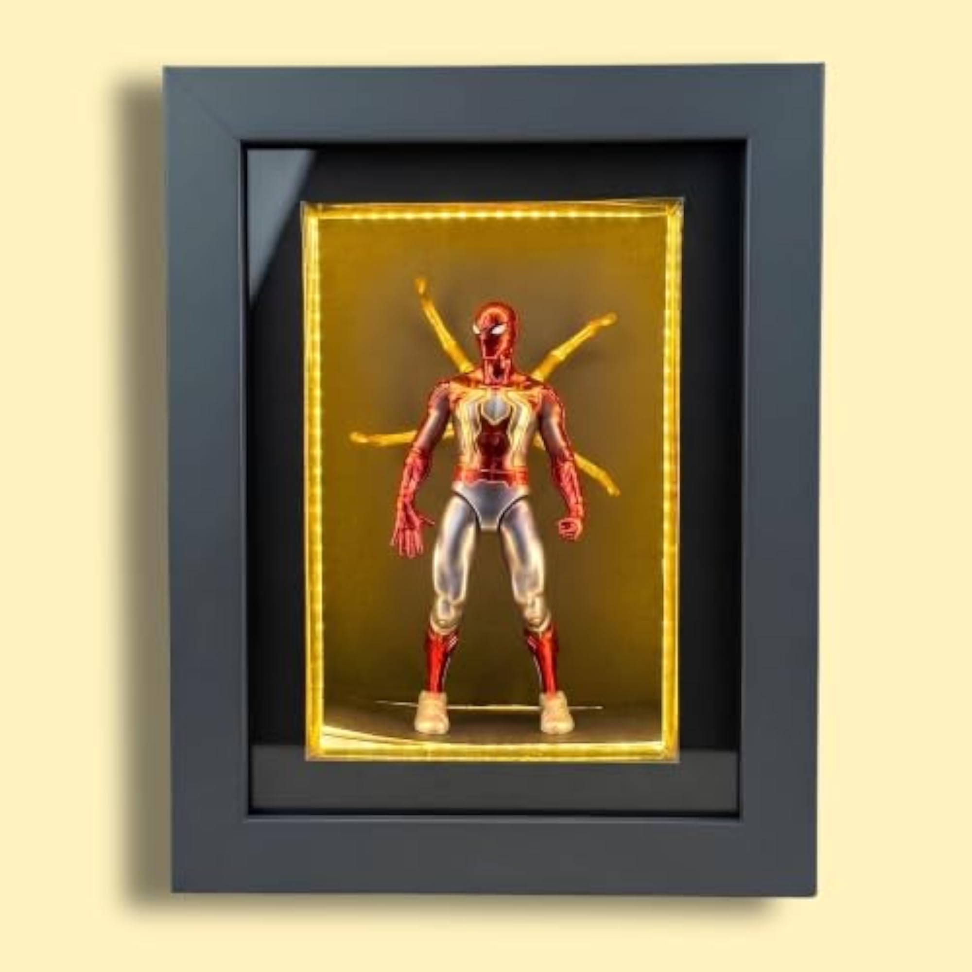 Spiderman LED Action Figure Shadow Box Frame Display