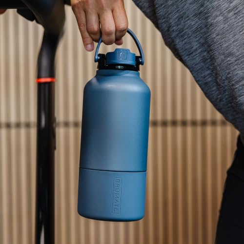 Image of BruMate Rise 65oz Water Bottle With 100% Leakproof Covered Silicone Straw | Insulated Stainless Steel Water Bottle With Removable Straw | Fast Flow | Soft Sip Silicone Spout | BPA-Free (Sage)