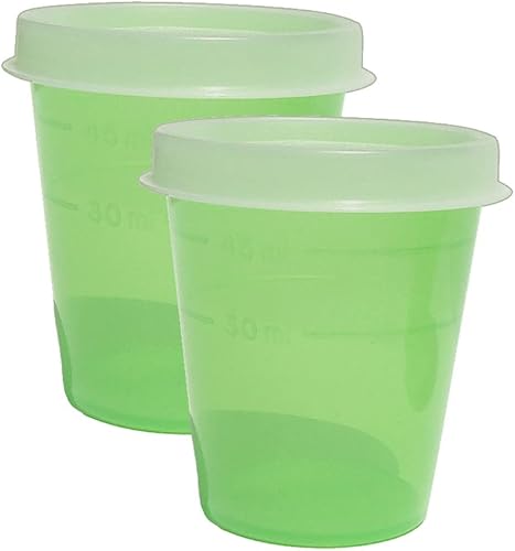 Tupperware Midgets - Juego de 2 recipientes para píldoras de 2 onzas color verde transparente