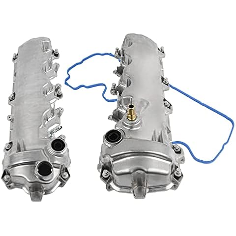 Lamerto Pair Left + Right Valve Cover w/Gasket Compatible with For-d Ex-plorer Lin-coln Navi-gator Mer-cury Moun-taineer V8 4.6L 5.4L 2004-2014 Part# 264-909 9L1Z6582C 264-908 7L1Z6584A Cover