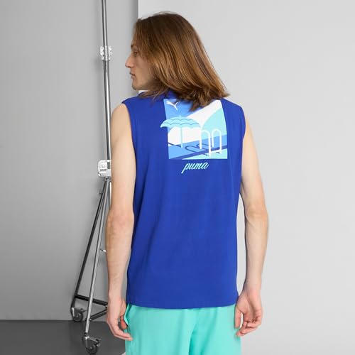 PUMA Men's Essentials Sleeveless T-Shirt (Available in Big & Tall), Vivid Blue SS25, XX-Large - image 3