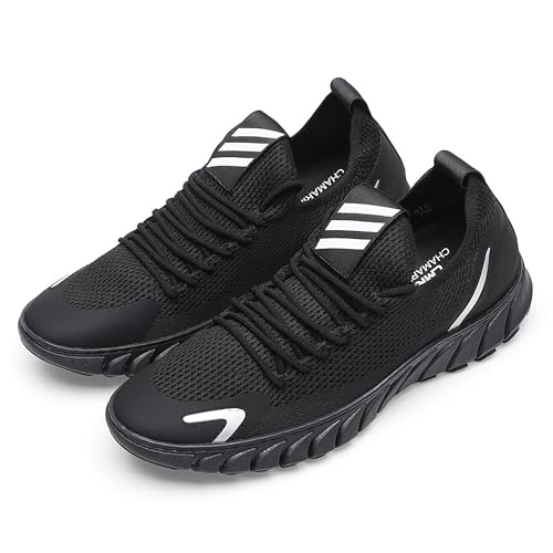 Image of CHAMARIPA Men's Invisible Height Increasing Elevator Shoes - Lace up Light-Weight Casual Height Increase Walking Shoes - 2.76 Inch Taller
