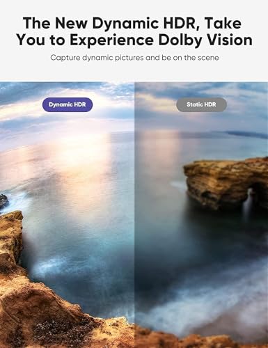 Highwings 8K HDMI 2.1 Cable 2-Pack 1.5FT, Slim Ultra High Speed HDMI Braided Cord-48Gbps,4K@120Hz 8K@60Hz, HDCP 2.2&2.3, Dynamic HDR,eARC,DTS:X,RTX 3090,Dolby Compatible with Roku TV/HDTV/PS5/Blu-ray