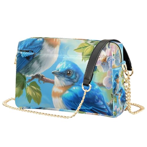susiyo Two Blue Birds Crossbody Bags for Women PU Leather Crossbody Purse Small Shoulder Handbag Purses for Girls2