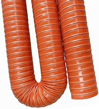 300°C High Temp Air Duct - Red Fireproof Silicone Hose with Steel...