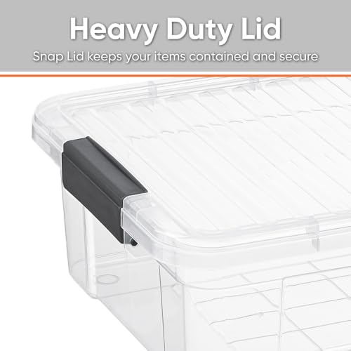 Image of Superio Storage Bins with Lids, Clear Plastic Containers for Organizing, Stackable Totes, BPA Free, Odor Free, Organizer Boxes for Home, and Dorm (2 Pack, 22 Qt)