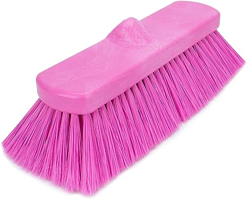 Image of SPARTA 41278EC26 Flo-Thru Plastic Wall Scrub Brush, Equipment Brush With Soft Nylex Bristles For Industrial Kitchens, Hospitals, Commercial Cleaning, 4 Inches, Pink