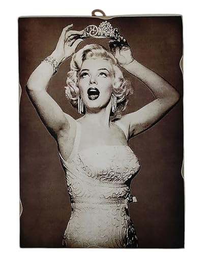 KUSTOM ART Cuadro de pared Serie Los Grandes del Cinema Marilyn Monroe, impresión sobre madera, 25 x 18 cm.