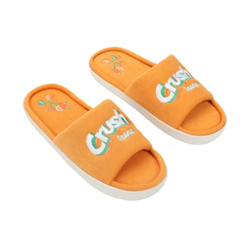 Orange Crush Orange Plant Adult Brown Open-Toed Slide Slippers2