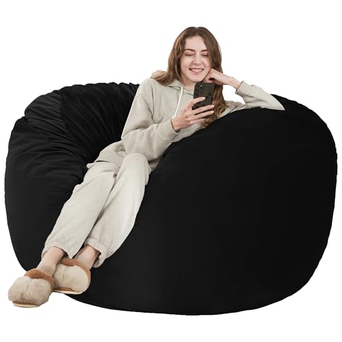 HABUTWAY Bean Bag Chair: Giant 4' Memory Foam Furniture Bean