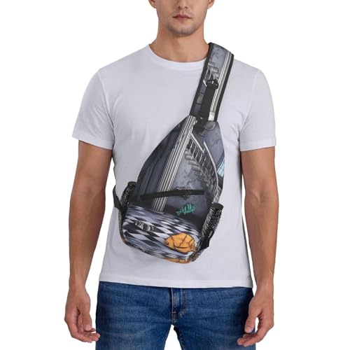 Bolso bandolera cruzado tipo sling negro miniatura 7