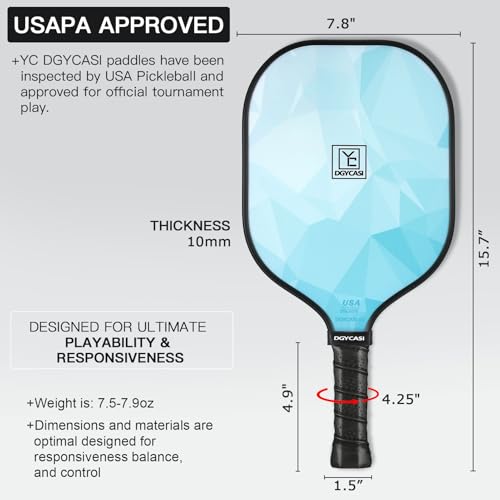 Image of YC DGYCASI Pickleball Paddles Set of 2 USAPA Approved Pickleball Set 2026