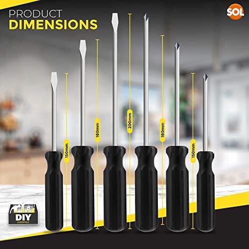 6pk Phillips Screwdriver Set | 3.4mm, 4.5mm Non-Slip Grip Screwdrivers | Electrical Screwdriver Sets | Electricians Screwdriver Set Electrician Tools | Philips Screwdriver | Screw Driver Set All Sizes
