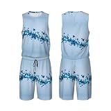 DEXNEL Chaotic Particles - Camiseta de baloncesto personalizada para hombres y mujeres, ropa deportiva, talla grande, Negro, L