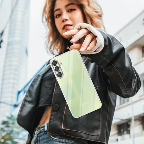 Image of Jkobi Back Case Cover for Samsung Galaxy A24 (Silicone Clear Shockproof Case with Camera Protection | Soft and Flexible | Transparent)