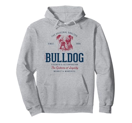 Retro-Stil Vintage Englische Bulldogge Pullover Hoodie