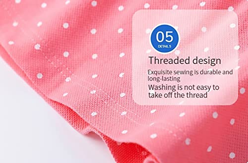 Kissourbaby Girls' Short Sleeve Polo Dress Girl's Summer Clothes T-Shirt Casual Cartoon Dress (Rose Polka Dot Strawberry-3T) #TOP5