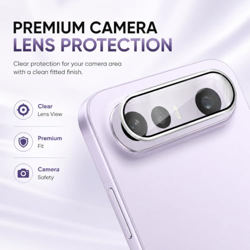 Image of FIRST MART Silver Camera Ring Guard Protector for Vivo X300 FE | Tempered Glass with Metal Alloy Rings, HD Clear, Scratch Resistant, Case-Friendly | Pack of 1