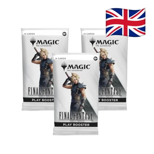 3 X FINAL Fantasy Play Booster (EN) – Magic: The Gathering – da 14 carte | Universes Beyond + Heartforcards® Protezione spedizione