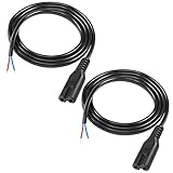 MEIRIYFA IEC320 C7 Power Cable Pigtail Cord,C7 Female Plug Bare Wire Open End Extension Replacement Connector for Laptop,Camera Printer (1M)