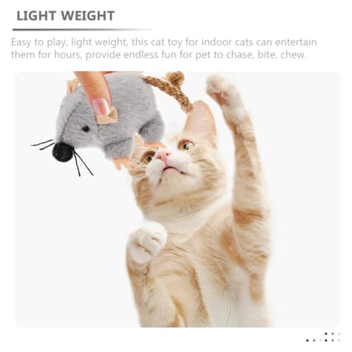 Abaodam Ratos De Brinquedos Para Gatos: 4 Peças Catnip Brinquedos Para Gatos Gatinho Interativo Mous