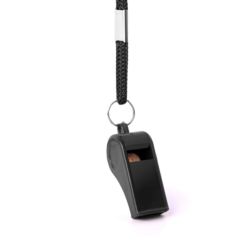 Seakii 24 Pack 120dB Loud Referee Whistles with Lanyards - Heavy-Duty Black Sports Whistles for Coaches, Referees, and Team Events - Image 4